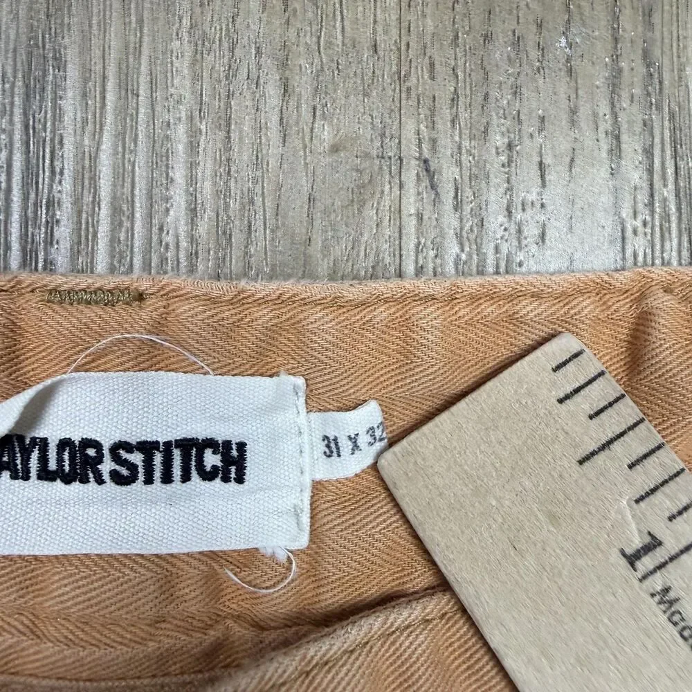 Taylor Stitch Pants Mens 31 Beige Foundation Canvas Chino Straight Leg Casual